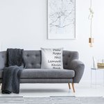 Coussin d'oreiller imprimé de noms de famille