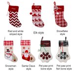 Chaussette de Noël Personnalisée Patte d'Oie Chat Poisson Os