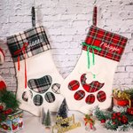Calza di Natale personalizzata Calza a maglia ricamata con nome Borsa regalo Decorazione per la casa Regalo di Natale per la famiglia Bambini