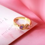 Anello Infinity Promise con nome inciso e pietra di nascita