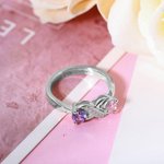 Anello Infinity Promise con nome inciso e pietra di nascita