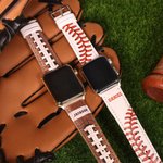 Bracelet de montre sport en cuir avec nom gravé pour Apple Watch | Callie