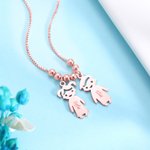 Collana con charms a forma di bambino e nome - Callie