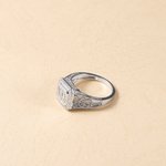 Monogram Ring With Cubic Zirconia | Callie