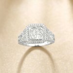 Monogram Ring With Cubic Zirconia | Callie