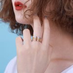 Personalized Engraved Stackable Name Rings Sterling Silver Woman Jewelry Birthday Anniversary Gift for Women