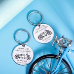 Porte-clés de Vélo Familial Personnalisé avec Gravure Cadeau d'Anniversaire pour Amateur de Bicyclette | Callie