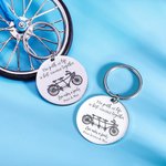 Porte-clés de Vélo Familial Personnalisé avec Gravure Cadeau d'Anniversaire pour Amateur de Bicyclette | Callie