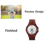 Houten horloge met fotoprint voor hem | Callie