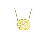 Collana con monogramma iniziale personalizzato
