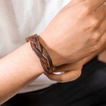 1 - 5 Namn Vävda läderarmband för mor