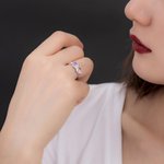 Anello Infinity Promise con nome inciso e pietra di nascita