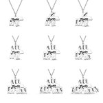 Collier Personnalisé pour Maman avec Gravure sur Ours Mères Enfants Cadeau Fête des Mères à Thème Amour Maternel