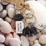 Porte-Clés Personnalisé avec Gravure Design Crochet avec Poissons Cadeau Anniversaire Fête pour Papa Amateur de Pêche