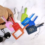 Naam en Monogram Leren Bagagelabel Bagagelabels | Callie