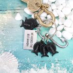 Porte-Clés Personnalisé avec Gravure Design Crochet avec Poissons Cadeau Anniversaire Fête pour Papa Amateur de Pêche