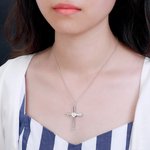 Collier Personnalisé Chiffre ou Initiale en Batte de Baseball Croisé Cadeau d'Anniversaire pour Amoureux de Bseball | Callie