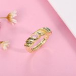 Bague en Argent Personnalisée avec Gravure et 2-4 Pierres de Naissance Cadeau Fête des Mères pour Femme