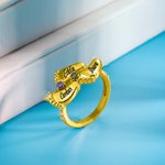 Bague avec 1-4 Pieds Personnalisée de Noms Gravés Cadeau Anniversaire Fête pour Maman Grand-Mère