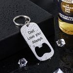 Porte-clés Décapsuleur Personnalisé avec Texte Cadeau de Fête des Pères pour Papa Grand-père