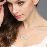 Personalizada de Plata de Ley 1 - 8 Nombres Infinito Amor Collar Día de la Madre de regalo para las mujeres