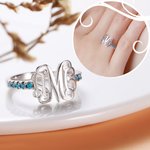 Dunne Geboortesteen Band Monogram Ring | Callie