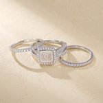 Anillo apilable con monograma para mujer