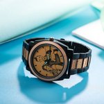 Reloj con foto de madera para hombre