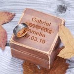 Bracelet de promesse en bois pour homme avec gravure et arbre naturel