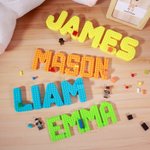 Puzzelbordje met kindernaam 3D Geprint