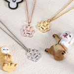 Pet Paw Name Necklace