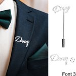 Personalisierte Monogramm Initial Revers Brosche Pin Geburtstag Hochzeit Jahrestag Geschenk für Männer