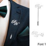 Personalisierte Monogramm Initial Revers Brosche Pin Geburtstag Hochzeit Jahrestag Geschenk für Männer