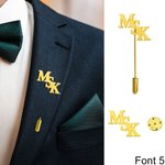 Personalisierte Monogramm Initial Revers Brosche Pin Geburtstag Hochzeit Jahrestag Geschenk für Männer