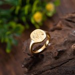 Personalisierter Stammbaum Siegelring mit 1–8 Geburtssteinen | Lebensbaum-Ring | Sterlingsilber | Schmuck | Geburtstag Muttertag Geschenk für Mama Oma