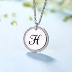 Disc with Initial Necklace