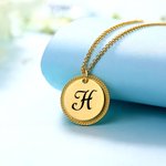 Disc with Initial Necklace