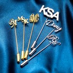 Personalisierte Monogramm Initial Revers Brosche Pin Geburtstag Hochzeit Jahrestag Geschenk für Männer