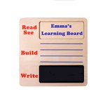 Holz-Lesen-Bauen-Schreiben-Lerntafel für Kinder 