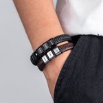 Bracelets en cuir à double nom pour petit(e) ami(e)