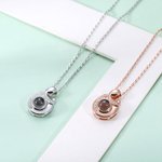 Collier Breloque Personnalisable avec Projection de Photo Mère-Enfant Bijou en Argent Cadeau pour Femme Mère