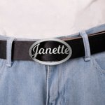 Personalised Old School Hip Hop Name Belt Buckle Father's Day Birthday Gift for Dad Grandfather Husband