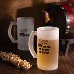 Verre à Bière Personnalisée avec 1-9 Prénoms et Bébés Ours Cadeau Anniversaire Fête des Pères pour Papa Grand-père