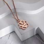 Pet Paw Name Necklace