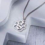 Pet Paw Name Necklace