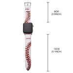 Bracelet Apple Watch en Cuir de Baseball/Football avec Gravure