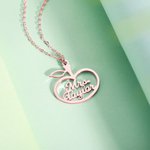 Geboortesteen Appel Naam Ketting