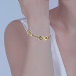 Bracelet triple infinité avec nom en argent sterling