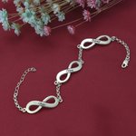 Bracelet triple infinité avec nom en argent sterling
