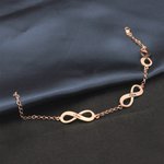 Bracelet triple infinité avec nom en argent sterling